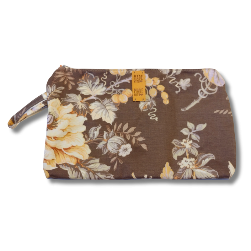 Astuccio Marrone Flowers