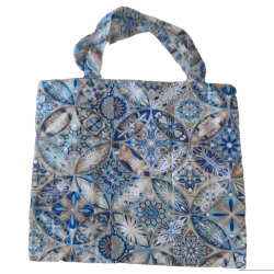 Shopper Azzurro Fantasia